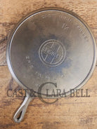 The Premier Skillet! Huge 1920’s Griswold No. 12 Skillet with Block Logo 719. Duo-Finish - Skillet