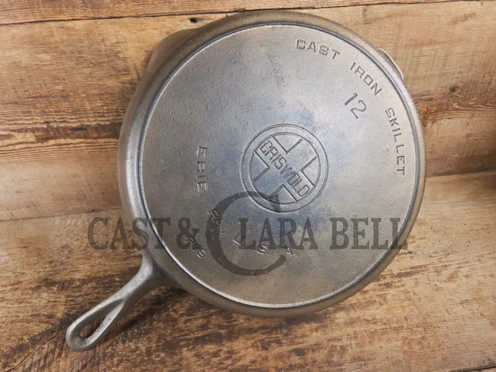 The Premier Skillet! Huge 1920’s Griswold No. 12 Skillet with Block Logo 719. Duo-Finish - Skillet