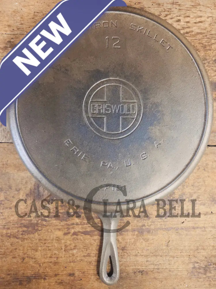 The Premier Skillet! Huge 1920’s Griswold No. 12 Skillet with Block Logo 719. Duo-Finish - Skillet