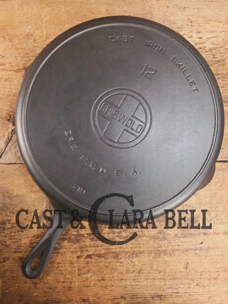 The Premier Skillet! Huge 1920’s Griswold No. 12 Skillet with Block Logo 719. Perfect bacon skillet Skillet