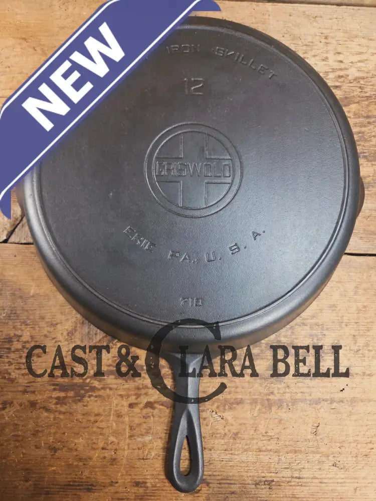 The Premier Skillet! Huge 1920’s Griswold No. 12 Skillet with Block Logo 719. Perfect bacon skillet Skillet