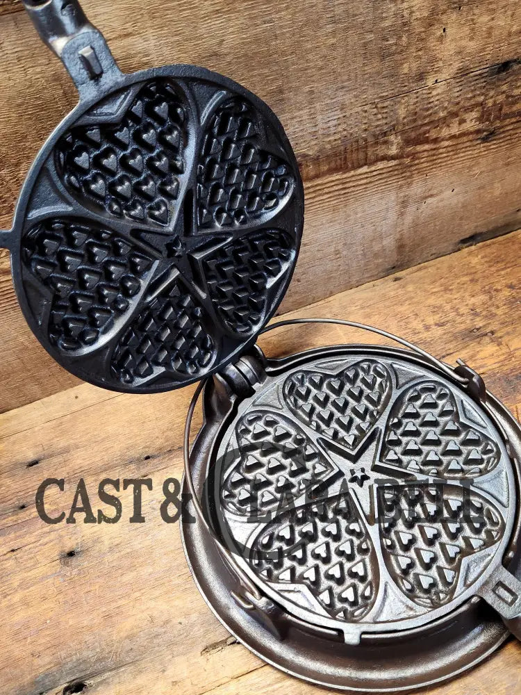 The Premier Waffle Iron! Rare Griswold No. 18 ’Heart And Star’ Waffle Iron. Makes The Best