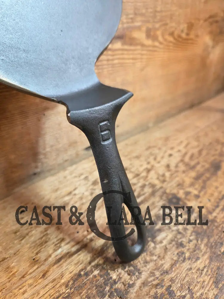 This is one of the COOLEST we’ve made. Very Hard to Find #6 Griswold Victor skillet now up-cycled as a super unique