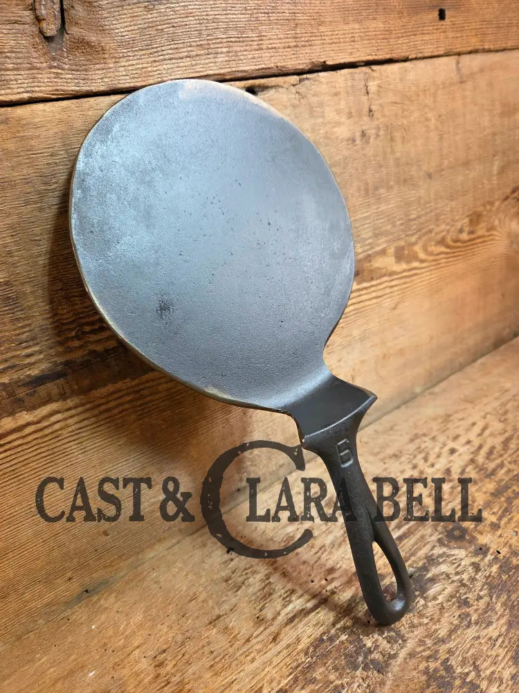 This is one of the COOLEST we’ve made. Very Hard to Find #6 Griswold Victor skillet now up-cycled as a super unique