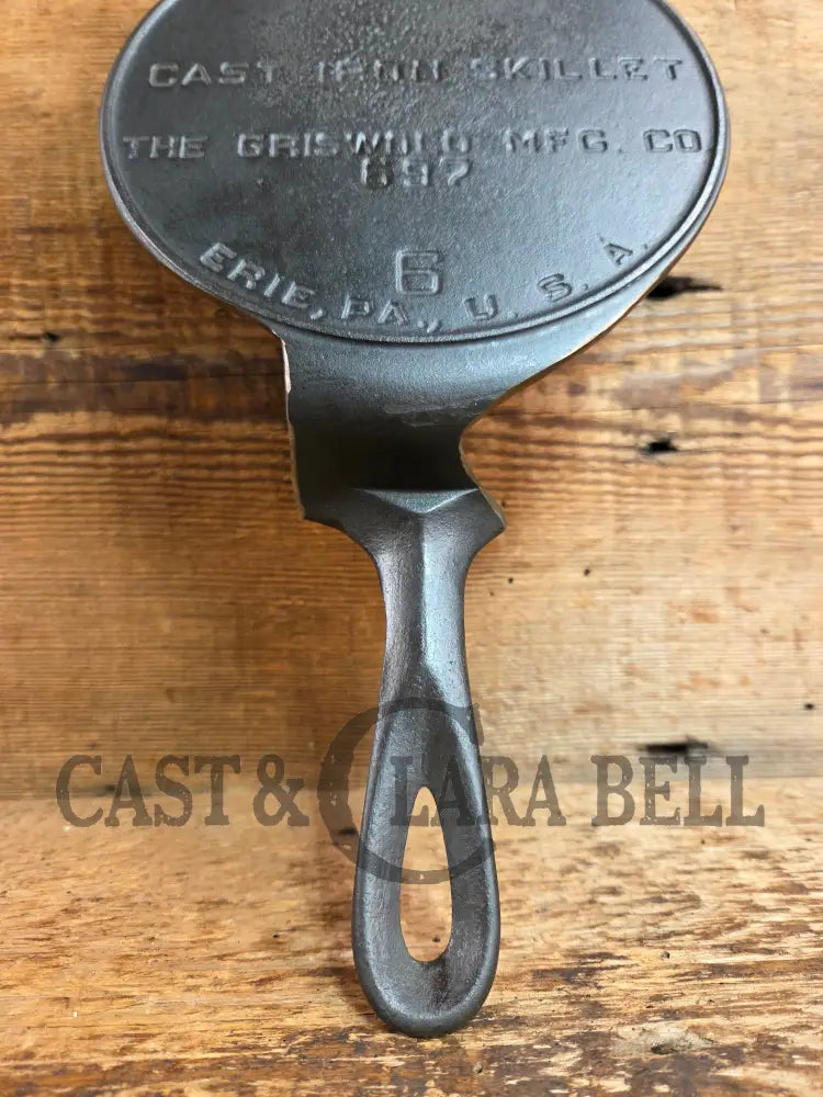 This is one of the COOLEST we’ve made. Very Hard to Find #6 Griswold Victor skillet now up-cycled as a super unique