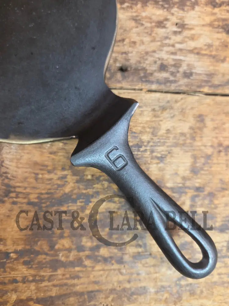 This is one of the COOLEST we’ve made. Very Hard to Find #6 Griswold Victor skillet now up-cycled as a super unique