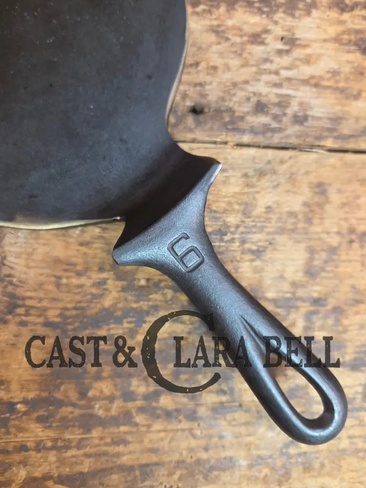 This is one of the COOLEST we’ve made. Very Hard to Find #6 Griswold Victor skillet now up-cycled as a super unique