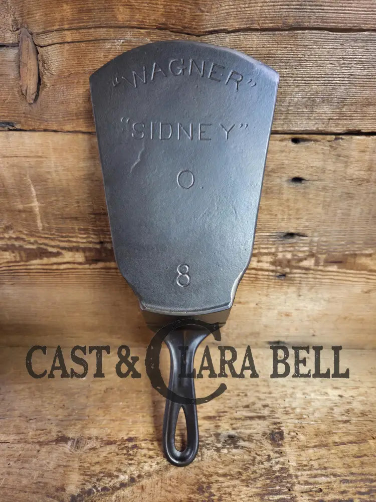 This may be our favorite custom made Wagner Cast Iron Skillet Spatula. From an 1800’s ’Arch Straight’ Wagner Skillet.