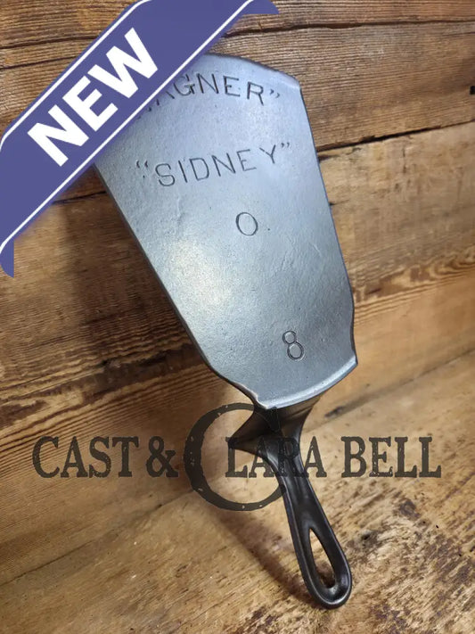 This may be our favorite custom made Wagner Cast Iron Skillet Spatula. From an 1800’s ’Arch Straight’ Wagner Skillet.