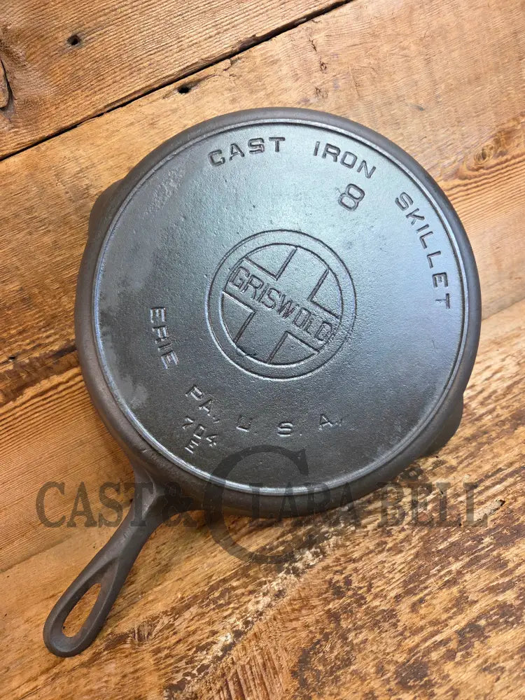 THIS pan! The Classic 1910-20’s Griswold #8 E.P.U. Skillet with Heat Ring and Large Block Slant Logo 704 E - Skillet