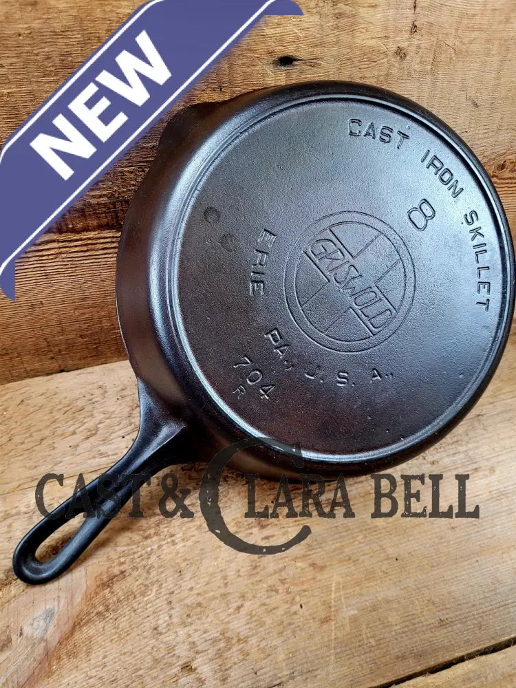 This Pan! The Classic 1910-20’S Griswold #8 E.p.u. Skillet With Heat Ring And Large Block Slant