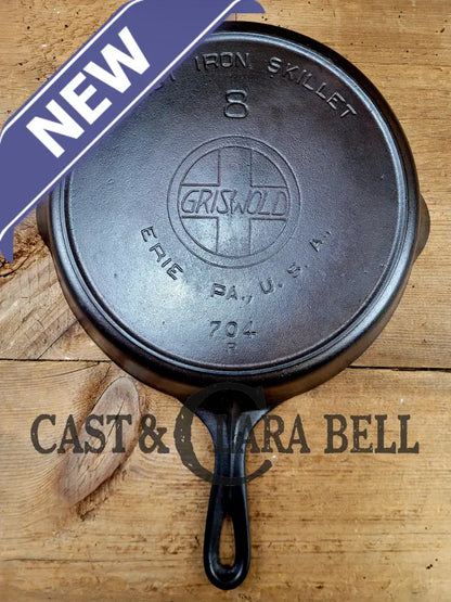 This Pan! The Classic 1910-20’S Griswold #8 E.p.u. Skillet With Heat Ring And Large Block Slant