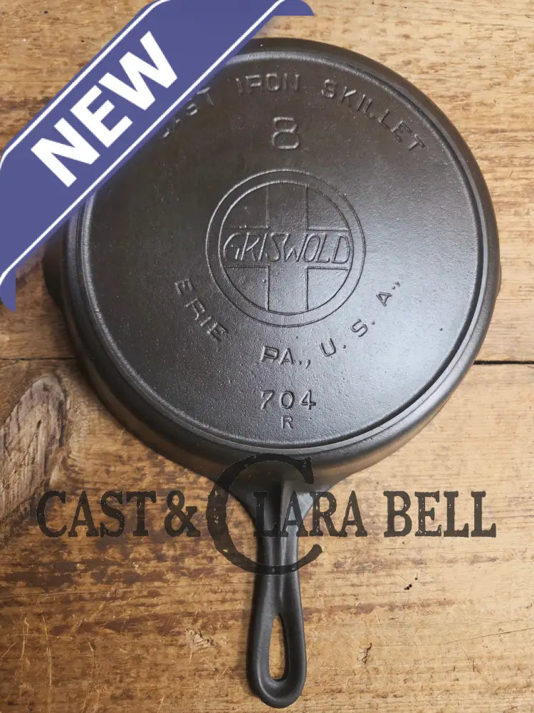 THIS pan! The Classic 1910-20’s Griswold #8 E.P.U. Skillet with Heat Ring and Large Block Slant Logo 704 R Skillet