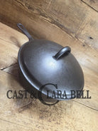 Top Seller! 1930s era Gorgeous Wagner #8 cast iron ’Chicken Fryer’ deep skillet with Sawtooth style lid 1088 F Skillet