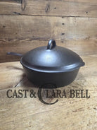 Top Seller! 1930s era Gorgeous Wagner #8 cast iron ’Chicken Fryer’ deep skillet with Sawtooth style lid 1088 F Skillet
