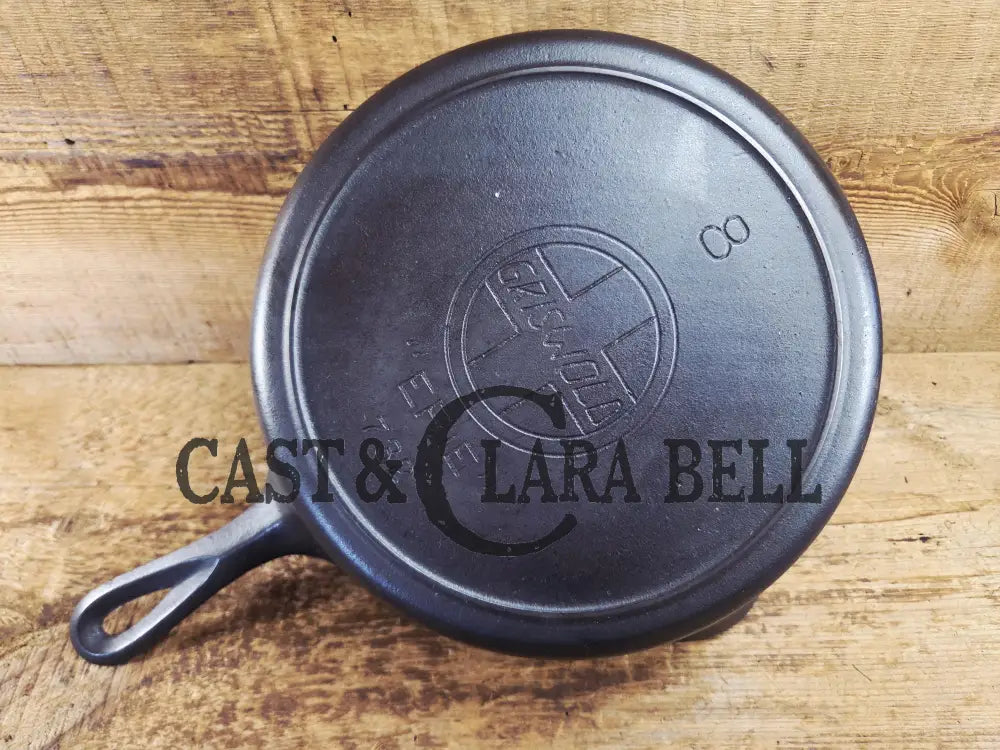 Tough one to find! 1910’s Early Griswold No. 8 Cast Iron (#732) ’Deep Skillet’ with Large Slant Logo and ERIE.