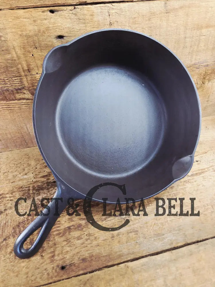 Tough one to find! 1910’s Early Griswold No. 8 Cast Iron (#732) ’Deep Skillet’ with Large Slant Logo and ERIE.