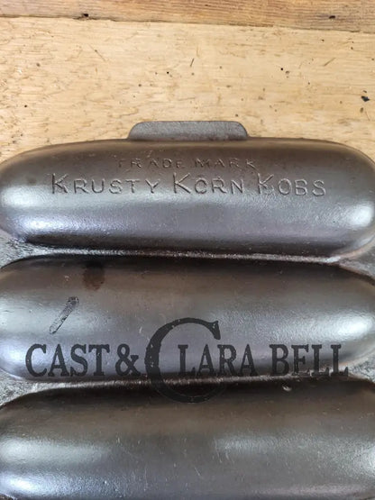 Tough One To Find! 1930’S Wagner Full Size Krusty Korn Kob Stick Pan. Makes Wonderful Bread