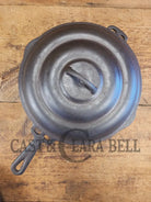 TOUGH one to find! Missouri made Crescent Foundry ’Ozark’ #8 Cast Iron Deep Broiler! - Skillet