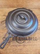 TOUGH one to find! Missouri made Crescent Foundry ’Ozark’ #8 Cast Iron Deep Broiler! - Skillet