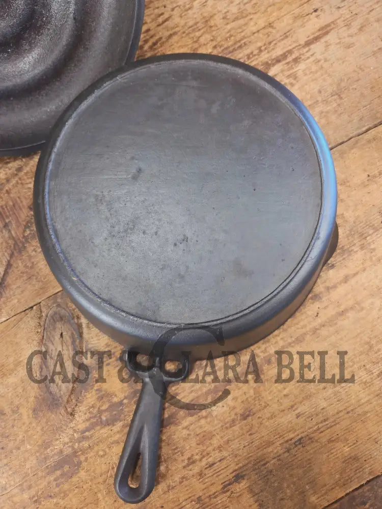 TOUGH one to find! Missouri made Crescent Foundry ’Ozark’ #8 Cast Iron Deep Broiler! - Skillet