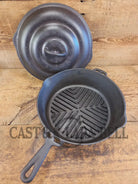 TOUGH one to find! Missouri made Crescent Foundry ’Ozark’ #8 Cast Iron Deep Broiler! - Skillet