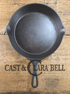 Tough to find! 1924 Wagner made National / Wagner Ware dual logo #8 (1358) Center logo cast iron skillet with Heat Ring