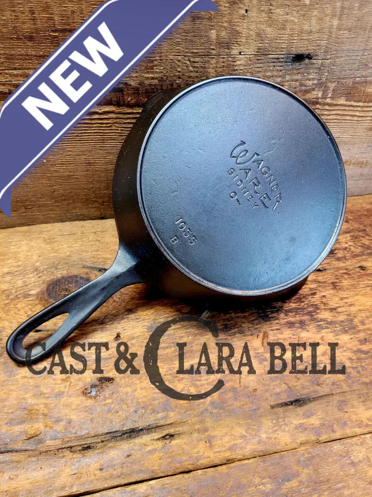 Tough To Find! 1924 Wagner Ware Sidney -O- #5 Center Logo Cast Iron Skillet With Heat Ring 1055 B!