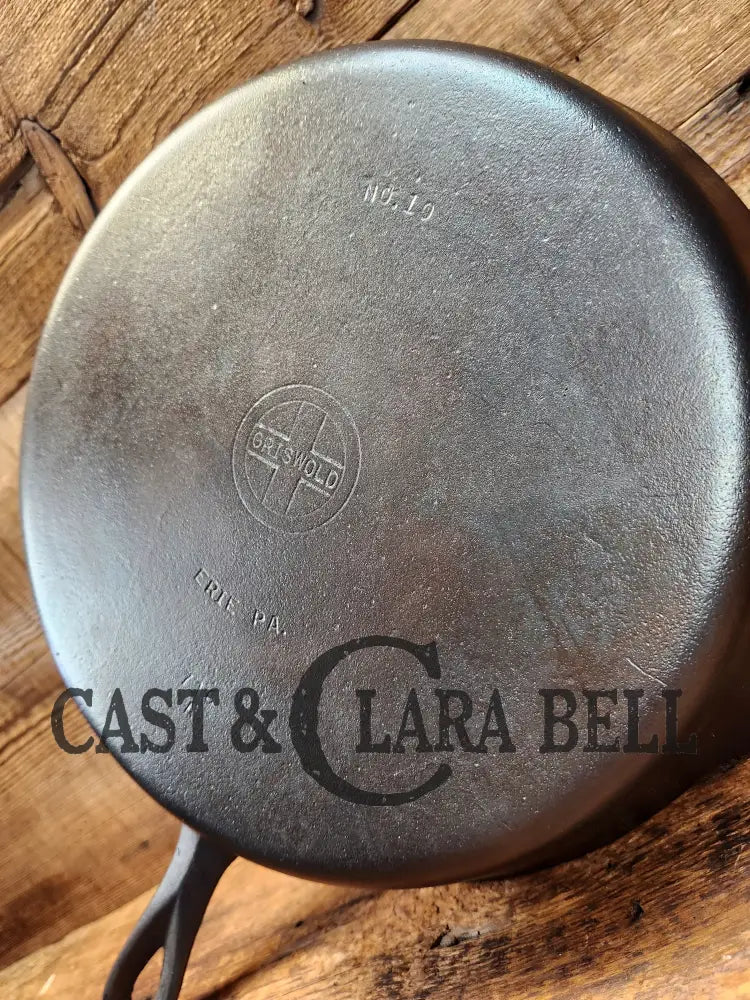 Tough To Find 1940’S Griswold #10 Skillet With Small Block Logo And Heat Ring 716. Fantastic