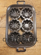 Tough to find. Gorgeous Wagner Ware 6 cup Cast Iron Turk Head Gem Pan! Collectors piece!