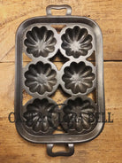 Tough to find. Gorgeous Wagner Ware 6 cup Cast Iron Turk Head Gem Pan! Collectors piece! Bakeware