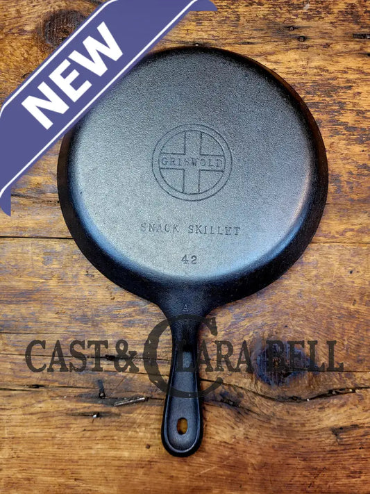 Tough To Find! Wagner Made Griswold Cast Iron Snack Skillet With Small Block Logo. Perfect For One