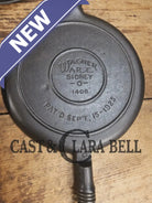 Tougher to find 1920’s Early Wagner Ware Stylized logo 1408 #8 Waffle Iron with short Base! Waffle Iron