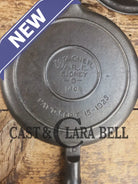 Tougher to find 1920’s Early Wagner Ware Stylized logo 1408 #8 Waffle Iron with short Base! Waffle Iron