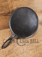 Tougher to find. 1920’s Favorite Piqua Ware #7 Round Cast Iron Griddle with Smiley Logo. Perfect grilled cheese and