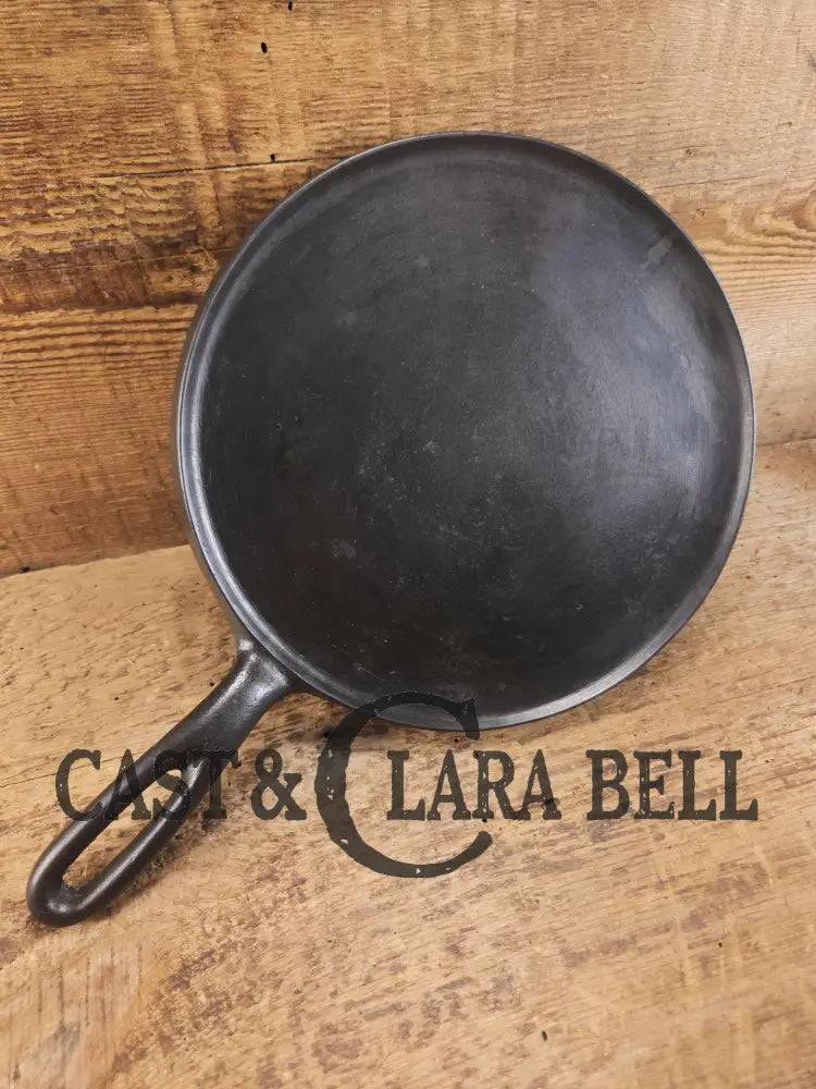 Tougher to find. 1920’s Favorite Piqua Ware #7 Round Cast Iron Griddle with Smiley Logo. Perfect grilled cheese and