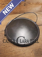 Tougher to find and HUGE! 1920’s Favorite Piqua #14 Round Cast Iron Griddle with Smiley Logo. Awesome for campfire