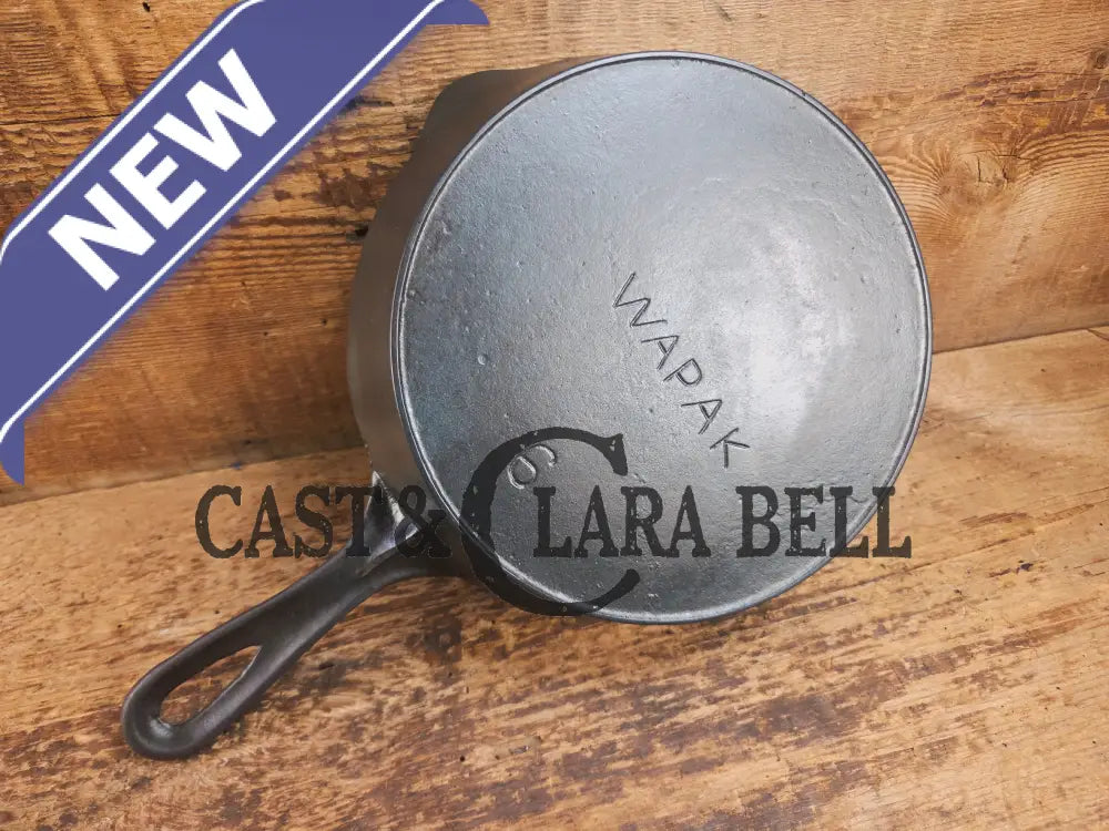 Tougher to find! Gorgeous early 1900’s Wapak #6 Block Logo Cast Iron Skillet with Heat Ring. Fully restored and ready