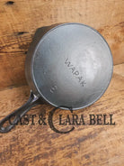 Tougher to find! Gorgeous early 1900’s Wapak #6 Block Logo Cast Iron Skillet with Heat Ring. Fully restored and ready
