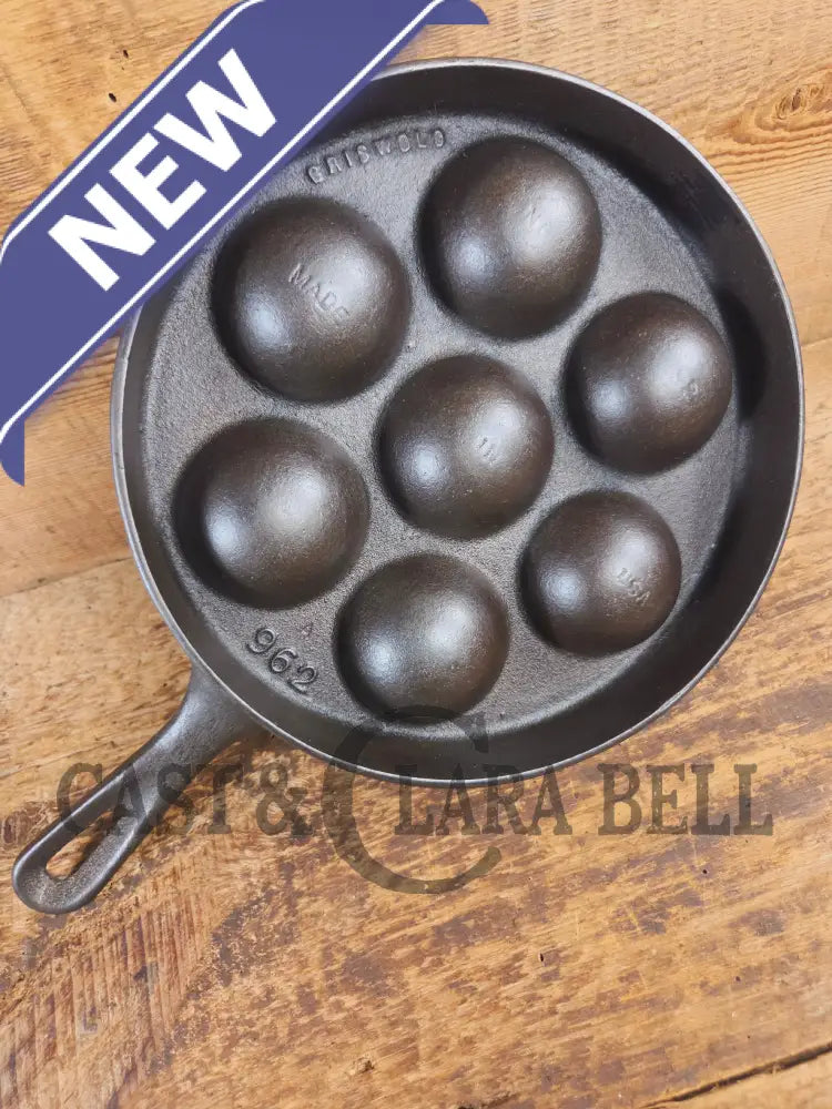 Trending! Beautiful Griswold No. 32 Cast Iron Aebleskiver 962. Awesome poached eggs! - Skillet