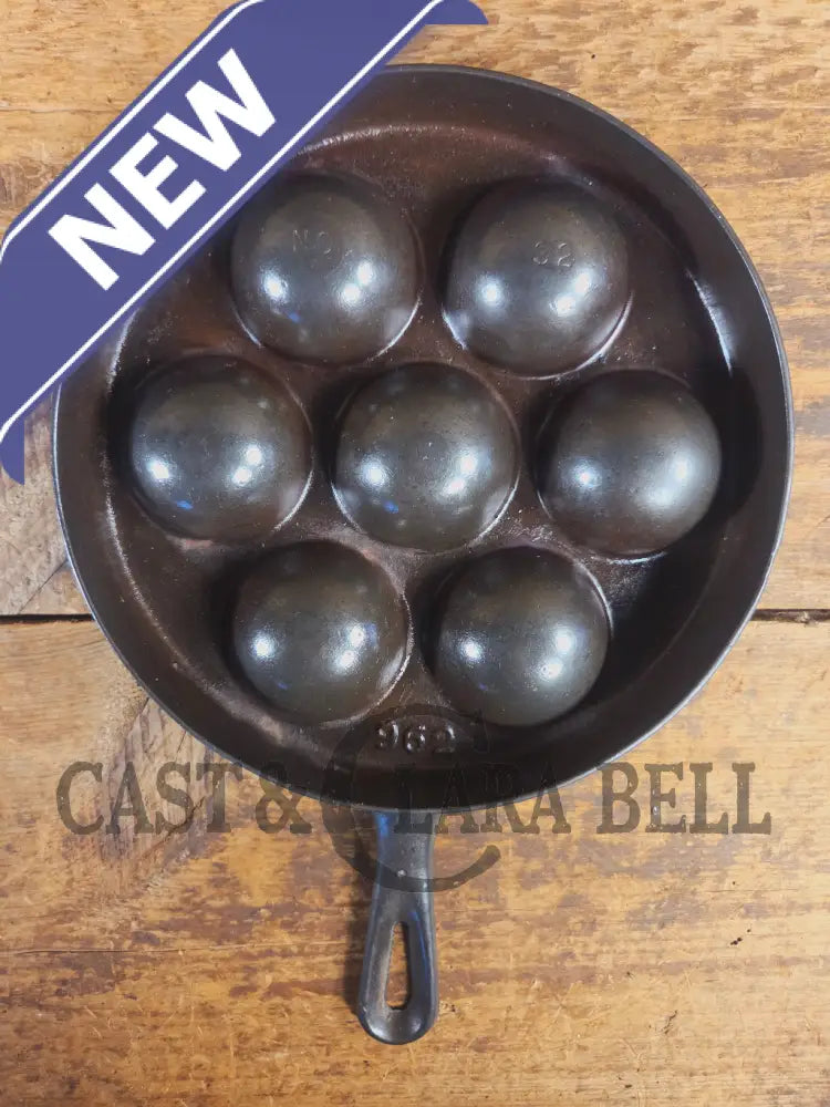 Trending! Beautiful Griswold No. 32 Cast Iron Aebleskiver 962. Awesome poached eggs! - Skillet