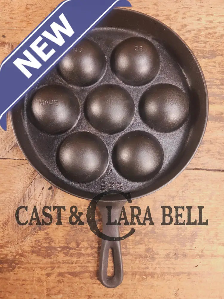 Trending! Beautiful Griswold No. 32 Cast Iron Aebleskiver 962. Awesome poached eggs! Skillet