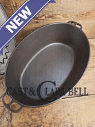 Turtle Top Style Wagner #5 Oval Roaster with Sawtooth drip lid and Stylized logo bottom Dutch Ovens Trivets & Kettles