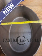 Turtle Top Style Wagner #5 Oval Roaster with Sawtooth drip lid and Stylized logo bottom Dutch Ovens Trivets & Kettles