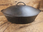 Turtle Top Style Wagner #5 Oval Roaster with Sawtooth drip lid and Stylized logo bottom Dutch Ovens Trivets & Kettles