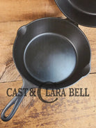 TWO Skillets! Beautiful Griswold No. 80 Combo Cooker Large Block Logo 1102 & 1103. Amazing for bread frying chicken and