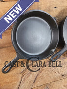 TWO Skillets! Beautiful Griswold No. 80 Combo Cooker Large Block Logo 1102 & 1103. Amazing for bread frying chicken and