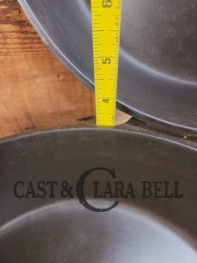 TWO Skillets! Beautiful Griswold No. 80 Combo Cooker Large Block Logo 1102 & 1103. Amazing for bread frying chicken and