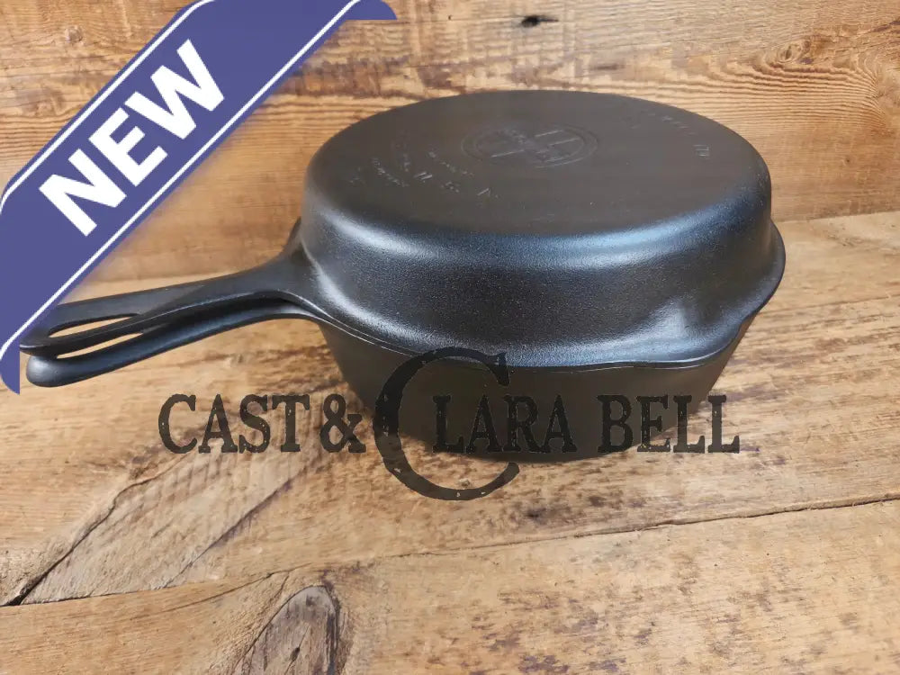 TWO Skillets! Beautiful Griswold No. 80 Combo Cooker Large Block Logo 1102 & 1103. Amazing for bread frying chicken and