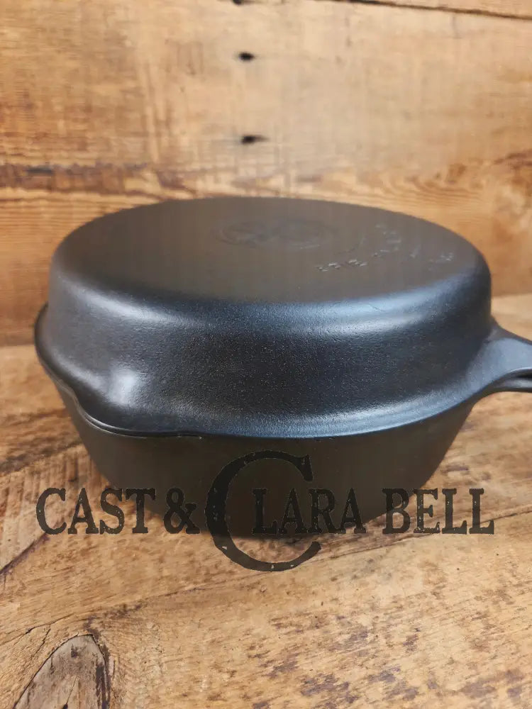 TWO Skillets! Beautiful Griswold No. 80 Combo Cooker Large Block Logo 1102 & 1103. Amazing for bread frying chicken and